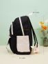 Men Letter Graphic Patch Detail Casual Daypack