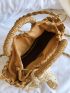 Twilly Scarf Decor Straw Bag