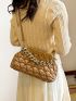 Minimalist Quilted Chain Handle Dome Bag