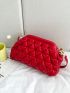 Minimalist Quilted Chain Handle Dome Bag