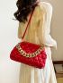 Minimalist Quilted Chain Handle Dome Bag