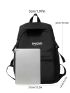 Men Slogan Graphic Laptop Backpack
