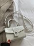 Mini Crocodile Embossed Twist Lock Flap Square Bag