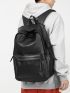 Men Release Buckle Decor Functional Backpack