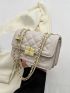 Mini Quilted Chain Flap Square Bag