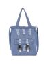 Release Buckle Ripped Frayed Shopper Bag