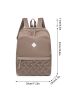 Heart Embroidered Metal Detail Classic Backpack