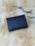 Crocodile Embossed Metal Decor Small Wallet