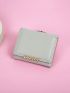Metal Decor Kiss Lock Small Wallet