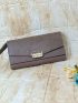 Snakeskin Embossed Long Wallet