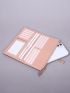 Minimalist Long Wallet Pink Fold Over