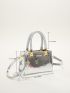 Mini Metallic Braided Detail Square Bag
