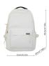 Men Letter Label Detail Laptop Backpack