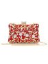 Mini Rhinestone & Flower Decor Chain Box Bag