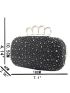 Mini Rhinestone & Flower Decor Chain Box Bag