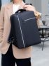 Men Charging Port Design Laptop Backpack