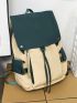 Men Two Tone Flap Backpack