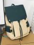 Men Two Tone Flap Backpack