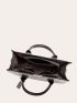 3pcs Litchi Embossed Tote Bag Set, Best Work Bag For Women