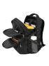 Men Honeycomb Pattern Release Buckle Decor Travel Backpack With Coin Purse