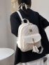 3pcs Quilted Tassel Decor Backpack Set