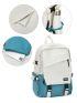 Two Tone Release Buckle Decor Functional Backpack