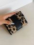 Leopard Pattern Fold Over Small Wallet