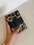 Leopard Pattern Fold Over Small Wallet