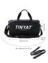 Letter Graphic Gym Bag Large Capacity Sports Bag Aesthetic