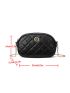 Quilted Letter Decor Chain Square Bag