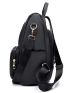 Metal Detail Zipper Fashion Backpack