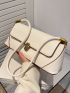 Push Lock Flap Baguette Bag