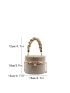 Mini Rhinestone Decor Chain Bucket Bag
