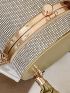 Mini Rhinestone Decor Chain Bucket Bag