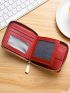 Letter Detail Snap Button Small Wallet
