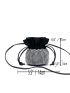 Mini Rhinestone Decor Drawstring Design Bucket Bag