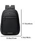Men Letter Patch Decor Laptop Backpack