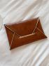 Contrast Binding Flap Envelope Bag