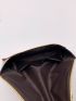 Contrast Binding Flap Envelope Bag