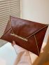 Contrast Binding Flap Envelope Bag