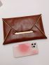 Contrast Binding Flap Envelope Bag