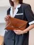 Contrast Binding Flap Envelope Bag