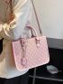 Letter Graphic Satchel Bag