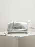Rhinestone Bow Decor Square Bag