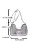 Metallic Chain Crossbody Bag