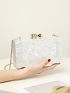 Bead Decor Chain Box Bag