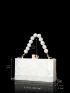 Bead Decor Chain Box Bag