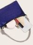 Sequin Decor Knot Detail Hobo Bag