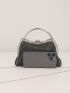 Rhinestone Decor Kiss Lock Chain Novelty Bag