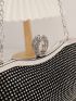 Rhinestone Decor Chain Square Bag